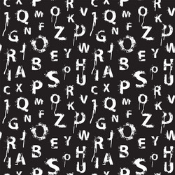 seamless pattern with abstract letters in form vector image