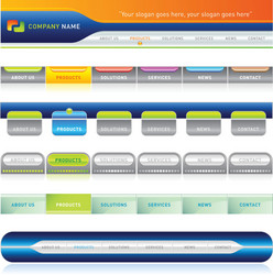 Web navigation templates Royalty Free Vector Image