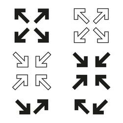 Arrows squares for mobile app design computer vector