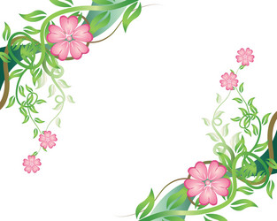 Floral Scroll Frame vector image