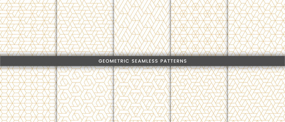 Set of geometric pattern polygonal shape vector