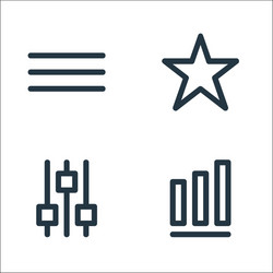 user interface line icons linear set quality vector image