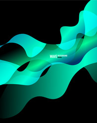vertical fluid gradient wave abstract background vector image