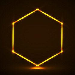 abstract neon hexagonal with glowing lines vector image