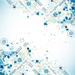 abstract technological background with cogwheels vector image