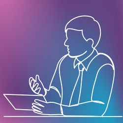 man running one continuous line drawing isolated vector image