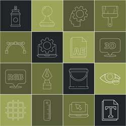 set line text file document red eye effect vector image