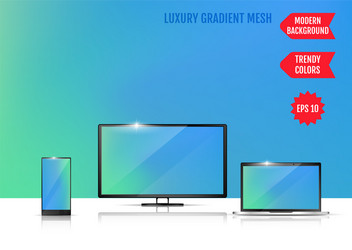 Trendy colorful abstract background gradient mesh vector