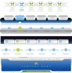 Web site design menu navigation Royalty Free Vector Image