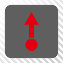 Pull up rounded square button vector