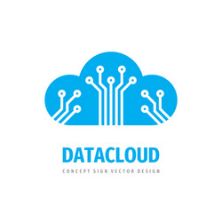 cloud hosting icon design computing technology vector image