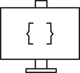 coding monitor icon vector