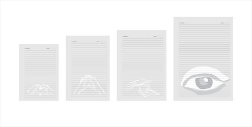 Design of note book refills in sizes a5 a4 vector