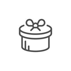 Gift line icon vector