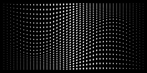 halftone convex distorted circle dots background vector image