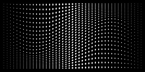 halftone convex distorted circle dots background vector