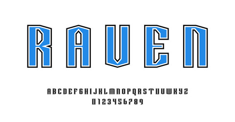 set of alphabets font letters and numbers vector image