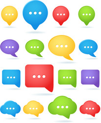 Speech Cloud Templates - Colorful Clouds vector image