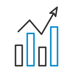 analytics chart icon vector image