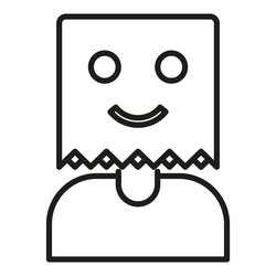 anonymous packet face icon outline human vector