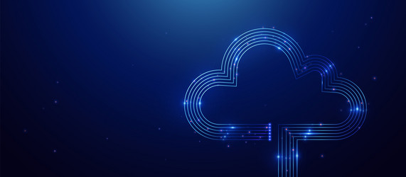 cloud computing technology data center concept vector image
