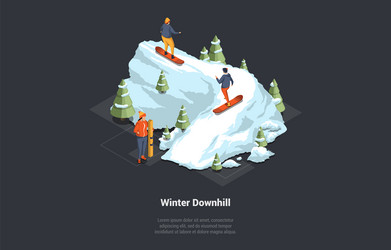 concept of extreme christmas vacations family vector