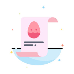 file data easter egg abstract flat color icon vector image