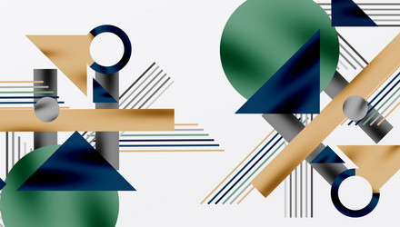 geometric abstract background with bold shapes vector image