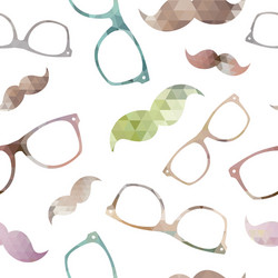 Hipster symbols background pattern for fabric vector