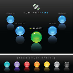 Modern Web Navigation Buttons vector image