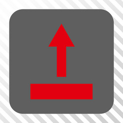 Pull up rounded square button vector
