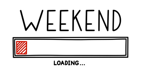 weekend loading bar infographics design element vector image