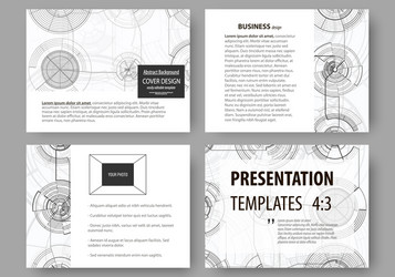 set of business templates for presentation slides vector