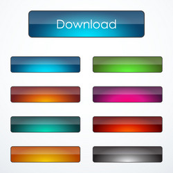 set of rectangle buttons vector image