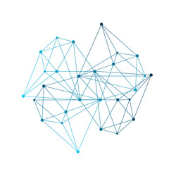 abstract low poly blue gradient network pattern vector image