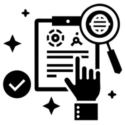 document analysis and verification concept vector image