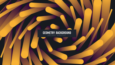 gradient yellow dots lines twisted in a circle vector image