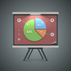 Modern Pie Chart Data Visualization vector image