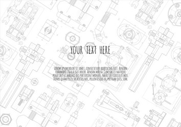 Technical drawing background mechanical Royalty Free Vector