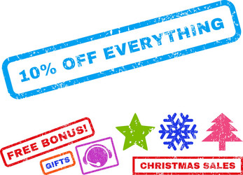 10 percent off rubber stamp Royalty Free Vector Image