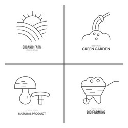 Gardening icons vector