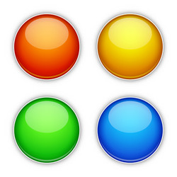 Set glossy balls vector