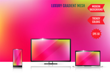 trendy colorful abstract background gradient mesh vector image