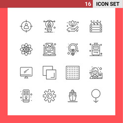 Universal icon symbols group 16 modern vector