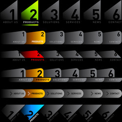 Web Navigation Menu vector image