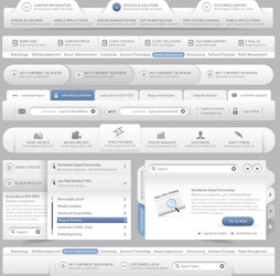 web site design menu navigation vector image