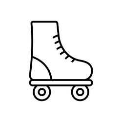 wheel fitness roll footwear outline pictogram vector