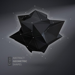abstract geometric shape triangular crystal vector image