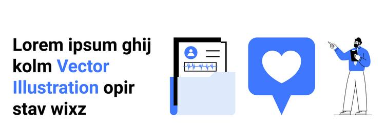digital document management with messaging vector image