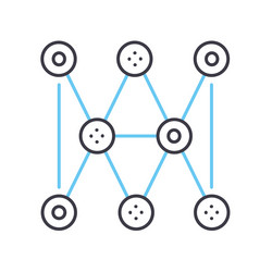 distributed data infrastructure line icon outline vector image